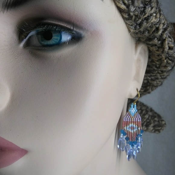 🎉HP🎉JRW Handmade Swarovski Turquoise Earrings - Picture 3 of 6